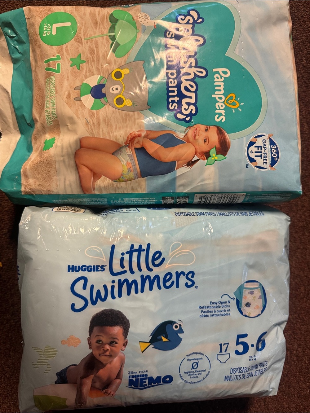 Huggies Little Swimmers Disposable Swim Pants - Blue - Size 5/6 (17 Pack)